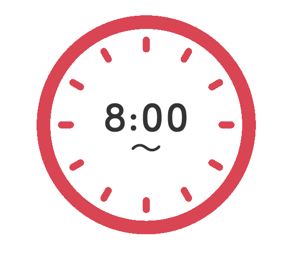 8：00